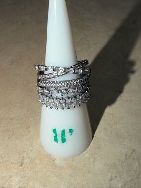Bomb Party Luxe Bands Size 7-We Set The Stage Diamond CZ on Hematite